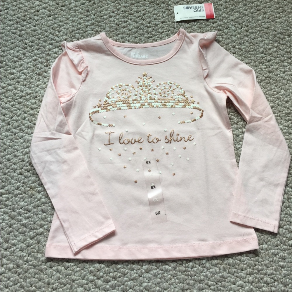 Girls Long Sleeve‎ Shirt Size 6